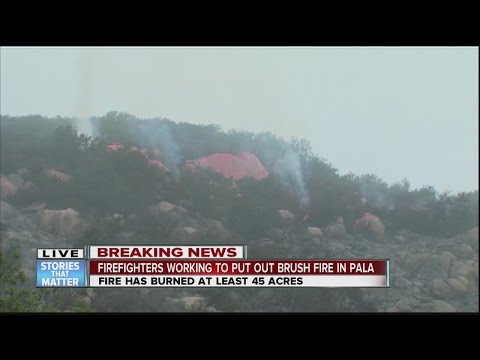 Firefighters continue battling brush fire in Pala