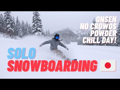 SOLO SNOWBOARDING ADVENTURE JAPAN 🇯🇵 | Powder, Onsen and Zero Crowds at Kandatsu