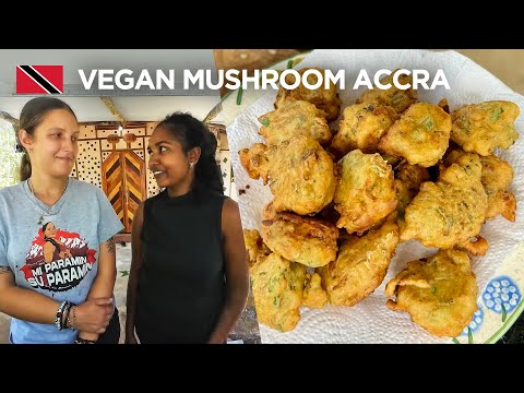 Vegan Oyster Mushroom Accra Recipe at Wa Samaki feat. Travel with Zoe 🇹🇹 Foodie Nation