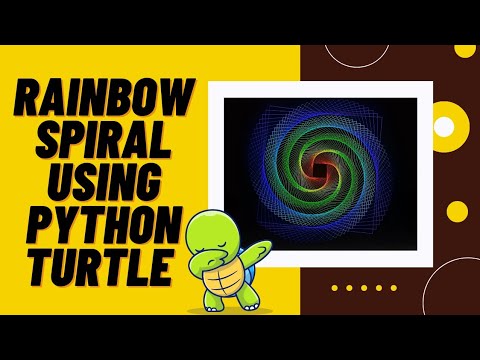 Rainbow Spiral Using Python Turtle Python Pythonprojects Pythontutorial