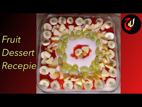Fruit Custard | Healthy Fruit Dessert by Azra #fruit #custard #fruitcustard #healthy #dessert