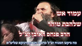 סיפור עמוד אש טהור - לזכרו של מזכה הרבים המופלא רבי פינחס ראובן זצ"ל || הבקשה שביקש מרבינו הינוקא !!