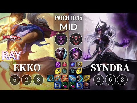 KT Ray Ekko vs Syndra Mid - KR Patch 10.15