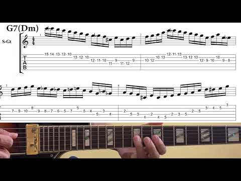G7 (Dm) Jazz Exercise - Wes Montgomery, George Benson, Pat Martino Style