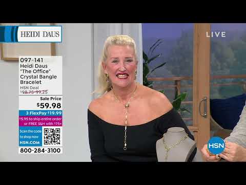 Heidi Daus "The Office" Crystal Pen Bangle Bracelet