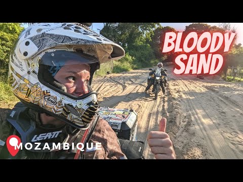 Risky Bike Ride I Sand Riding, Camping in Heavy Rain. This is Mozambique! - EP. 148