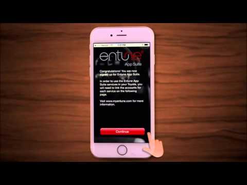 How to Video Toyota Entune Setting Up Entune App Suite