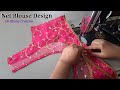 Net Blouse design | Cutting and stitching back neck design