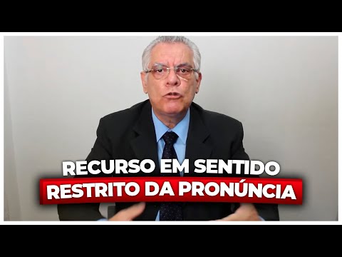 REUCRSO EM SENTIDO RESTRITO DA PRONÚNCIA