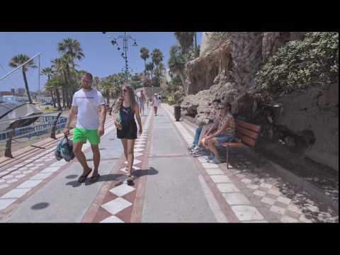 🇪🇦 Benalmádena (Spain): Seaside + Beach Walk ☀️