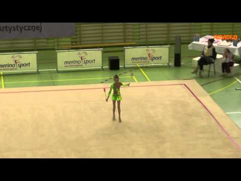 Julia Nawalaniec Maczugi Mistrzostwa Krakowa w Gimnastyce Artystycznej