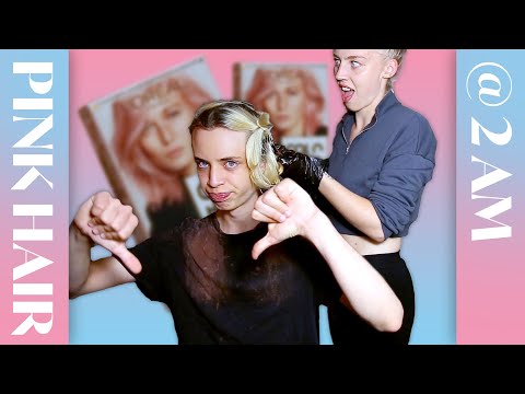 DYEING MY BROTHERS HAIR PINK @ 2AM