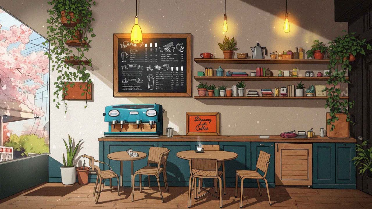Morning Coffee Shop☕️ Positive Spring Lofi🌸Lofi Deep Focus Study/Work Concentration [Lofi hip hop]