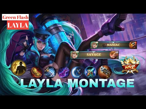 SAVAGE! LAYLA MONTAGE | Best Build 2022 | mobile legends bang bang.