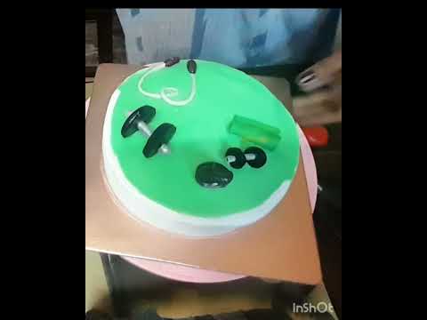 Gym theme cake#trending #ytshorts #chocolatecake @Moni.s_world