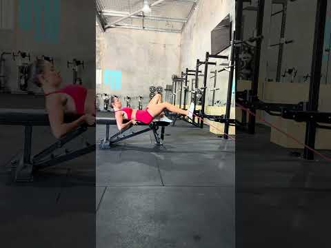 Banded Hip Flexion Supine on Bench