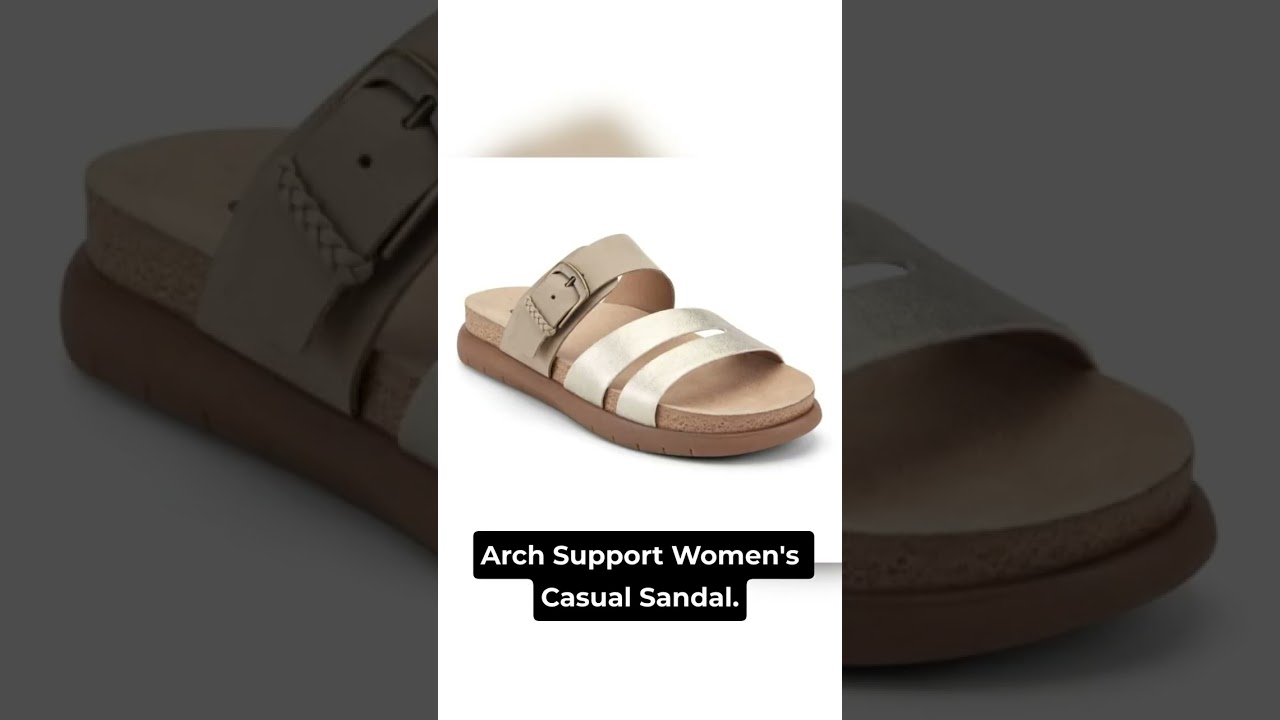 Watch Earth Ayden Strappy Slip-on Sandal Cushioned Arch Support Women's Casual Sandal video