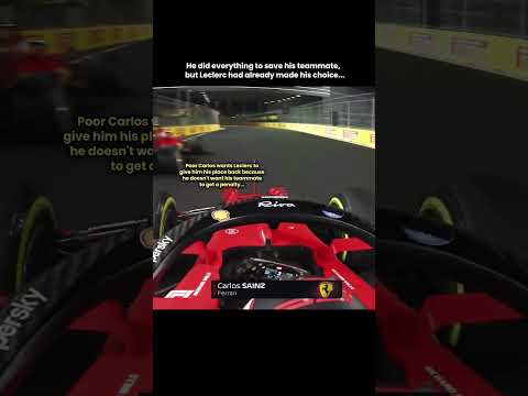 When Carlos Sainz tried to save Charles Leclerc in Formula 1