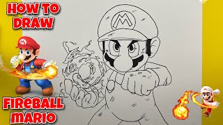 How To Draw Mario Fireball | Super Mario | Step By Step #drawing #mario