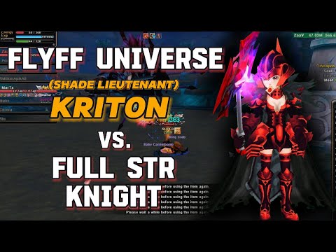 FLyFF Universe - Knight Full STR Damage vs Kriton (HARD) dungeon solo