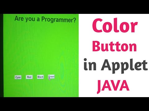Color Button Using Applet Java