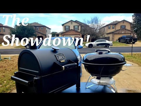 Oklahoma Joe's Rambler V. Weber Jumbo Joe | Dawn of Beef Finger Ribs #oklahomajoes #weberkettle