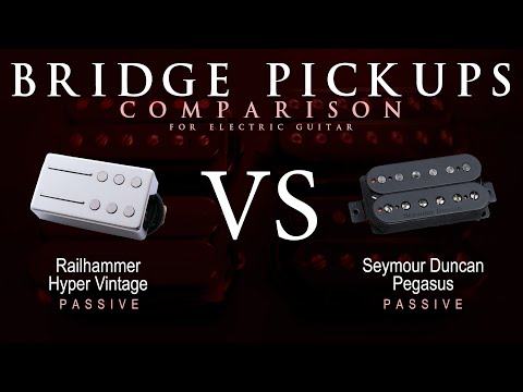 Railhammer HYPER VINTAGE vs Seymour Duncan PEGASUS - Passive Bridge Guitar Pickup Comparison Demo