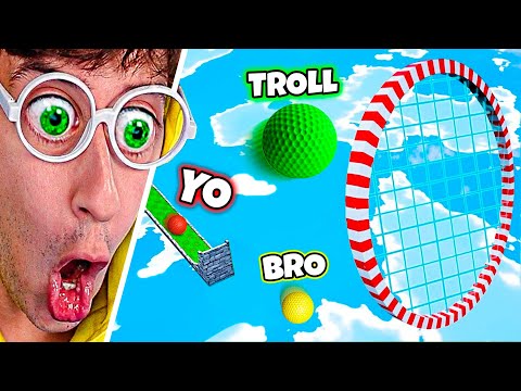 ONLY HOLE IN ONE Troll 😂⛳! (impossible) - GOLF IT #14 TEKENDO