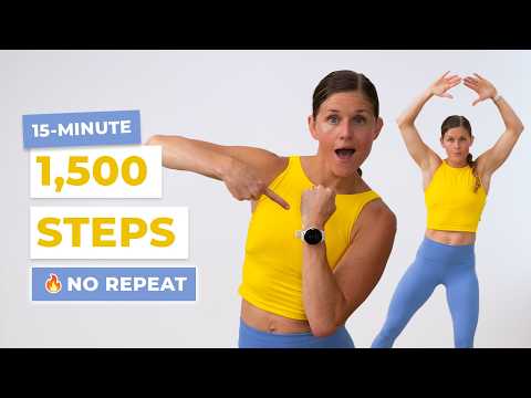15-Minute Standing Cardio Workout | No Equipment, No Repeats and 1,500 Steps