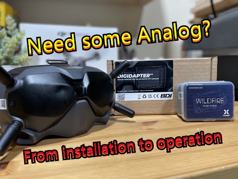 Convert DJI V2 Goggles to Analog with Digi adaptor + Analog module