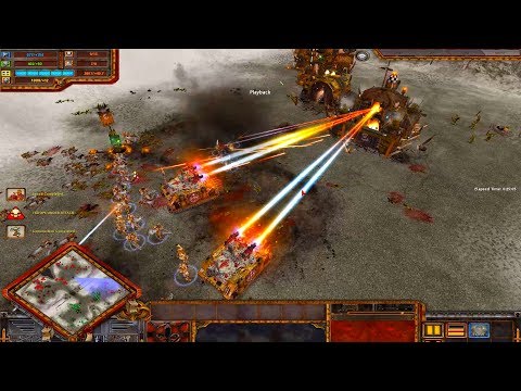 Sisters of Battle vs Chaos Space Marines vs Orks vs Orks! - 40k: Soulstorm - Ultimate Apocalypse Mod