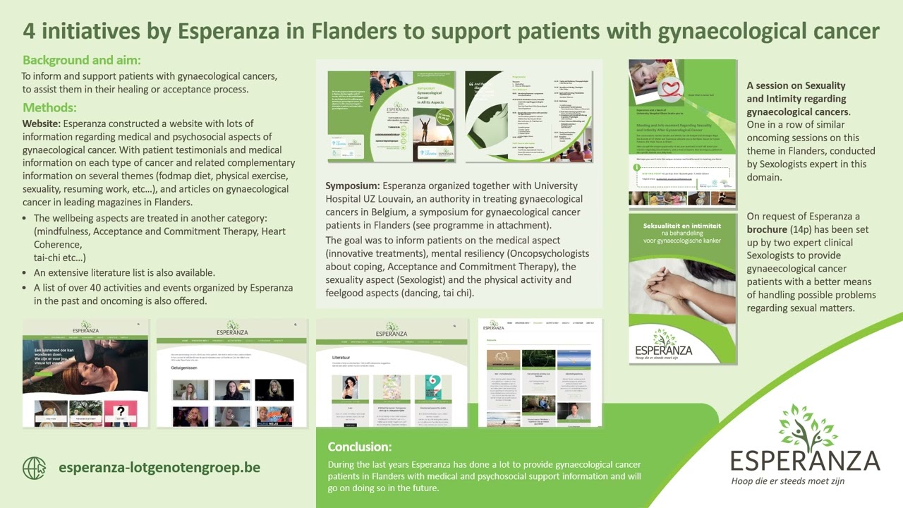 PAS 2022: Poster presentation: ESPERANZA, Belgium, Sonia Rademaekers