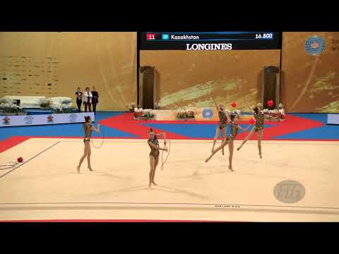Ukraine (UKR) - 2018 Rhythmic Worlds, Sofia (BUL) - Qualifications 3 Balls + 2 Ropes