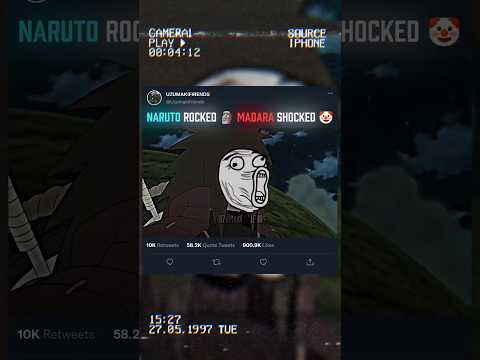NARUTO ROCKED 🗿 MADARA SHOCKED 🤡 #naruto #madara #narutoshippuden #animeshorts