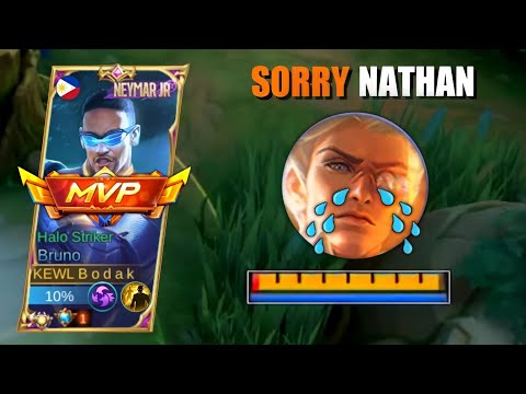 PANO BAOGIN SI NATHAN SA GOLDLANE  | BRUNO BEST BUILD AND EMBLEM - MLBB