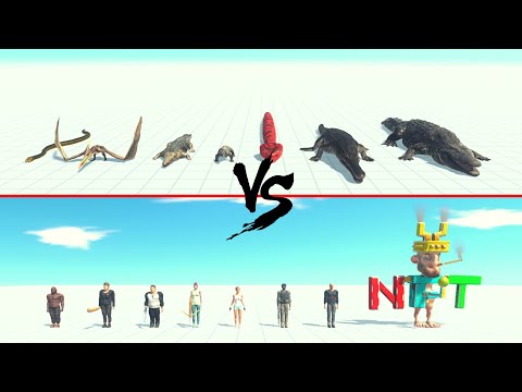 Reptiles Faction Vs Modern Humans Faction ARBS | Animal Revolt Battle Simulator
