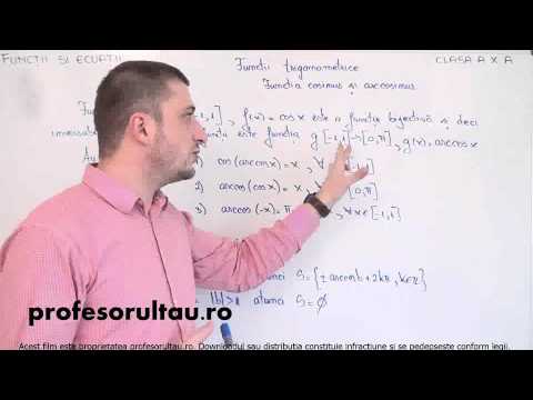 35   cls10   Functii si ecuatii   functii trigonometrice functia cosinus si arccosinus   definitii