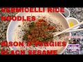 Vermicelli Rice Noodles Bison Vegetables Black Sesame Seed Vermecilli Bison Noodlerecipes