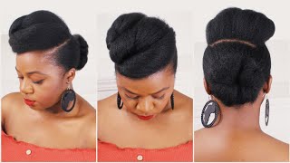 Simple &amp; easy natural hairstyles on natural hair