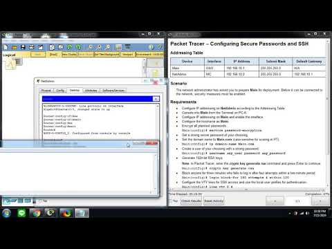 11.2.4.5 Packet Tracer - Configuring Secure Passwords and SSH #ProdiTiUmb