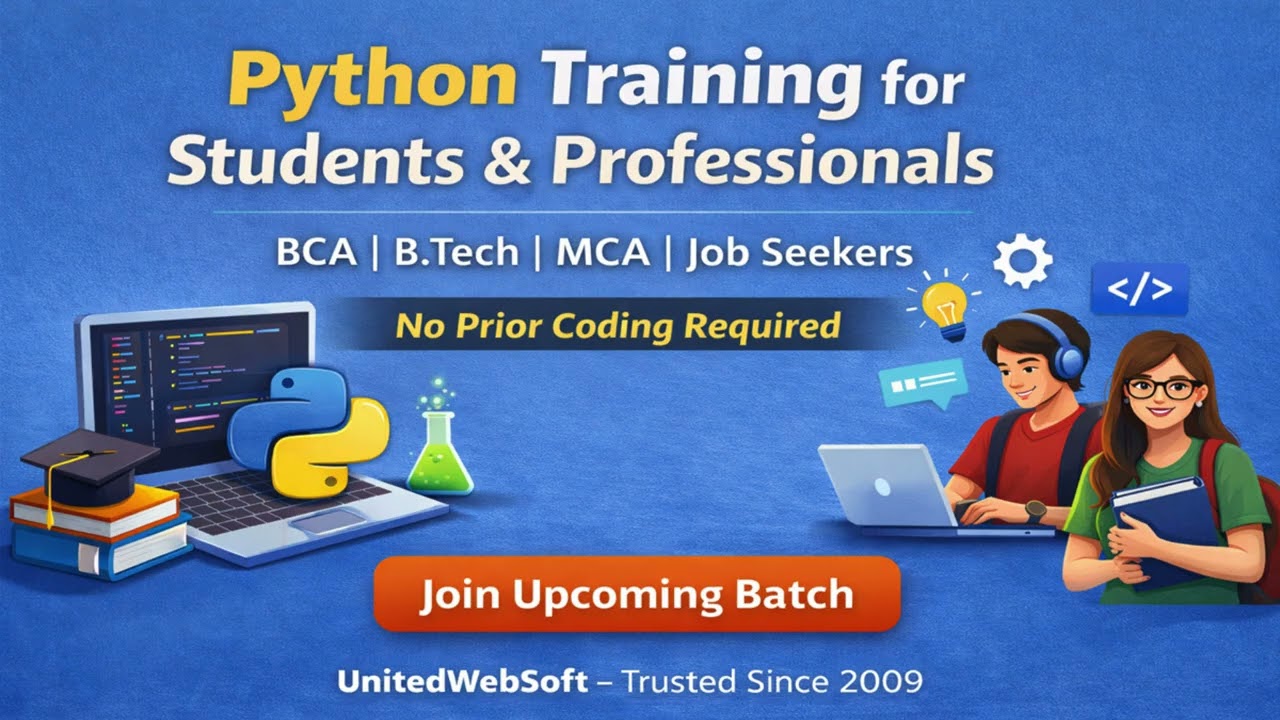 Python Course in Delhi, Noida, Gurgaon | Professional Python Online Classes by UnitedWebSoft.in