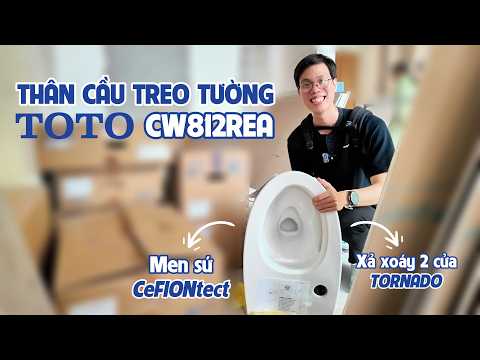 Bồn cầu treo tường nắp rửa điện tử S5 (giấu dây) TOTO CW812REA/TCF34461GAA/WH172AT/TCA465/MB174P#WH
