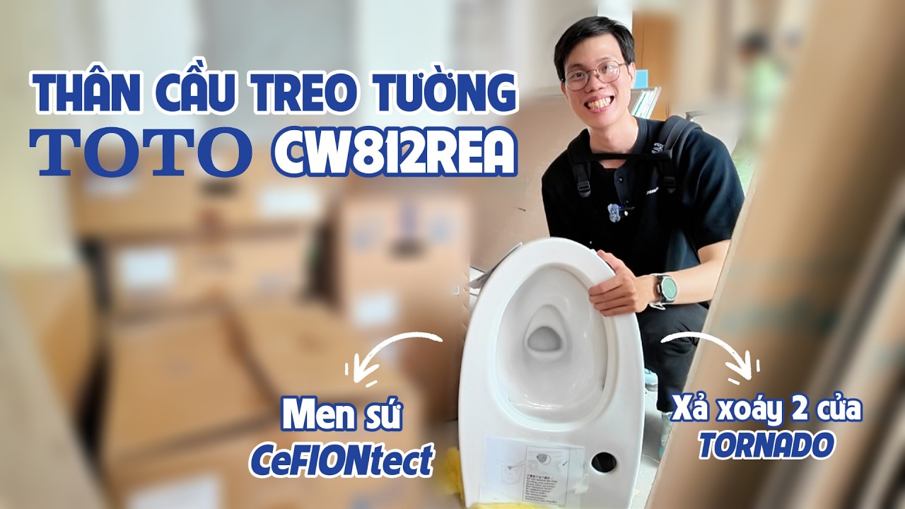 Bồn cầu treo tường nắp rửa điện tử S2 (giấu dây) TOTO CW812REA/TCF33461GAA/WH172AT/TCA465/MB174P#WH