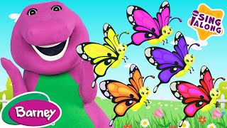 Five Little Butterflies | Barney Nursery Rhymes and Kids Songs