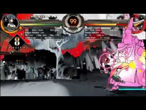 Parasoul - Corner combo ( 7230 dmg-1meter )