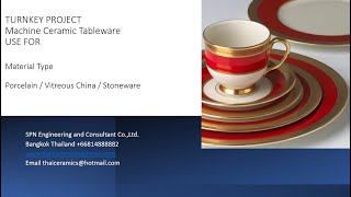 Turnkey Project Ceramic Tableware