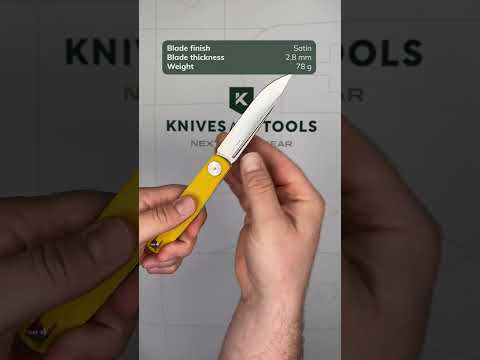 Real Steel G Slip 7843S Satin VG10, Yellow G10, pocket knife, Ostap Hel design