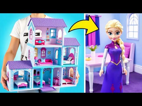 Let's Build Elsa’s Dream Ice Palace 🏰❄️ Mini Dollhouse Adventure!