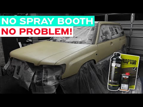 ROLLER PAINTING an entire car - Raptor Coating at home! (DIY)