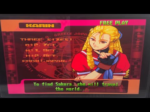 Street Fighter Alpha 3 Upper Karin Arcade Playthrough